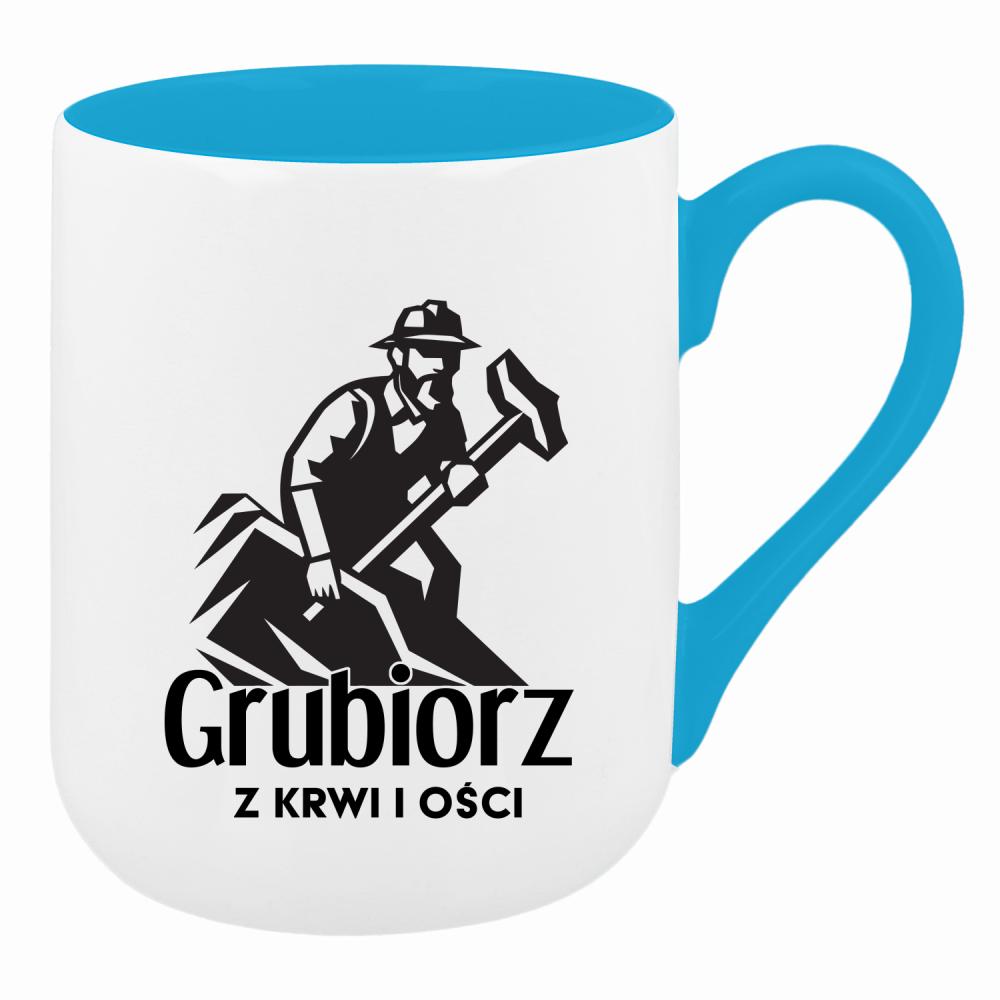 Grubiorz z krwi i ości kubek coffee kolor turkusowy