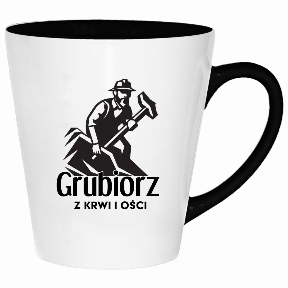 Grubiorz z krwi i ości kubek latte kolor złoty