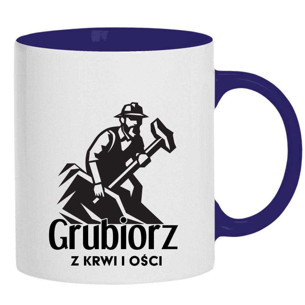 Grubiorz z krwi i ości kubek ucho kolor kolor navy