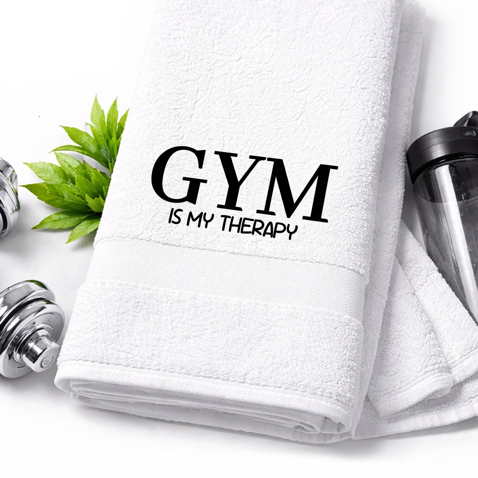 Gym is my therapy ręcznik fitness