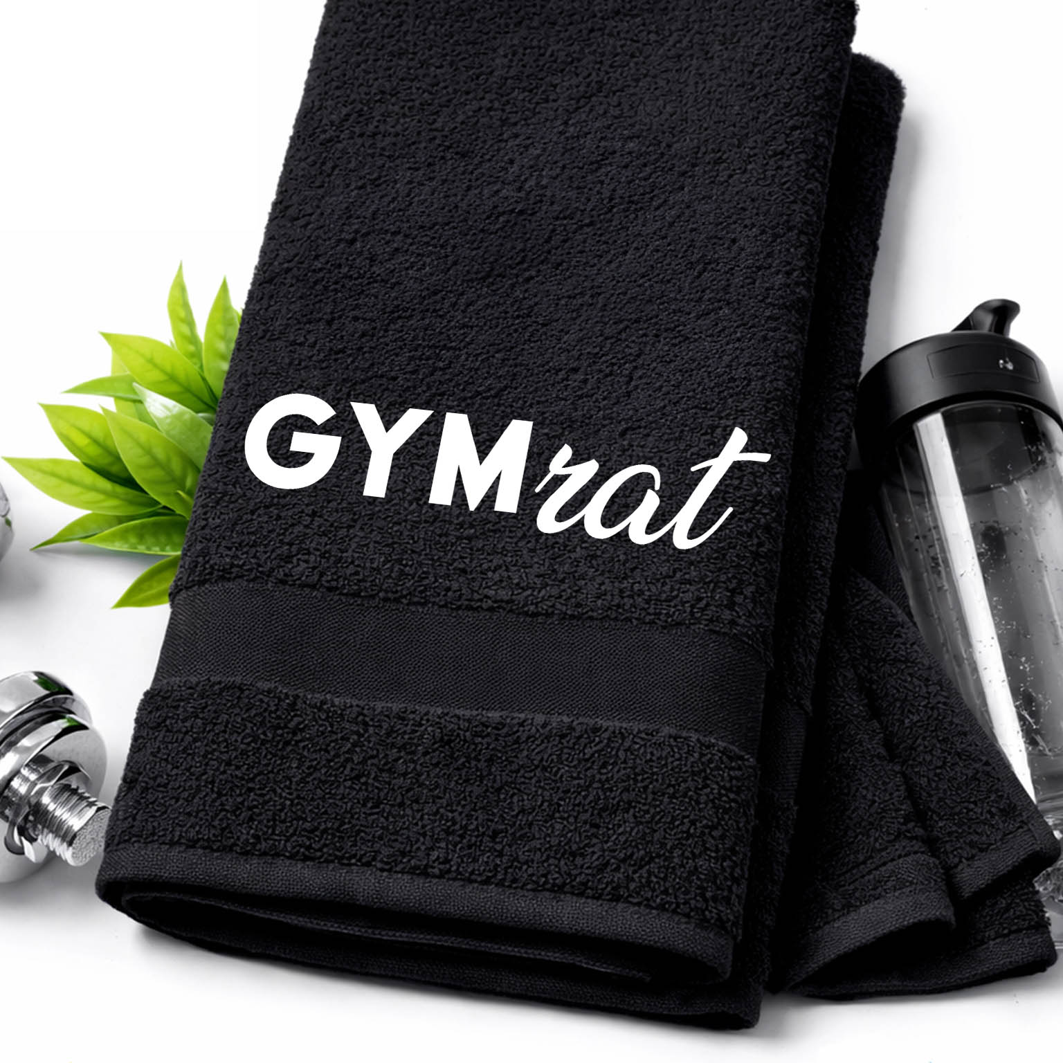 GymRat ręcznik kolor czarny