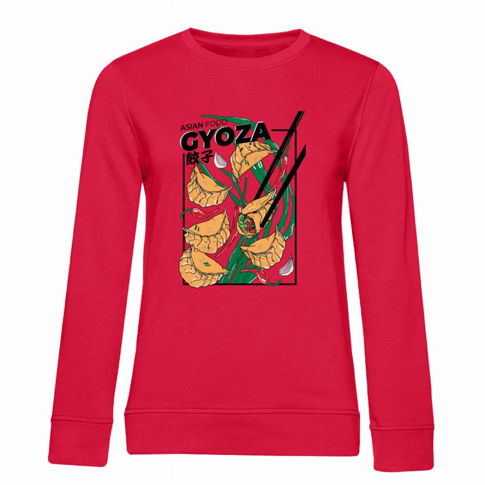 Gyoza bluza damska bez kaptura kolor czerwony