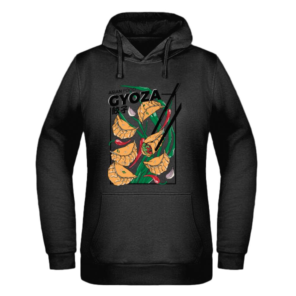 Gyoza bluza damska z kapturem kolor limonka