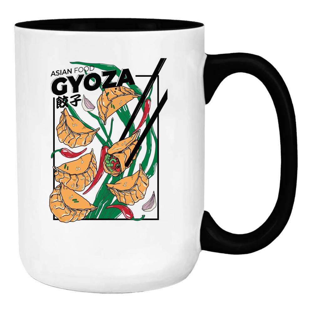 Gyoza duży kubek ucho kolor kolor czerwony