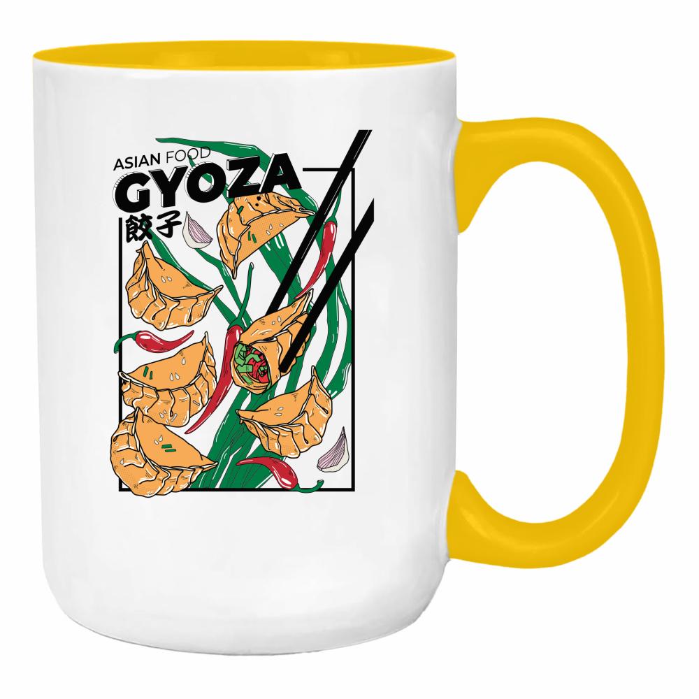 Gyoza duży kubek ucho kolor kolor żółty
