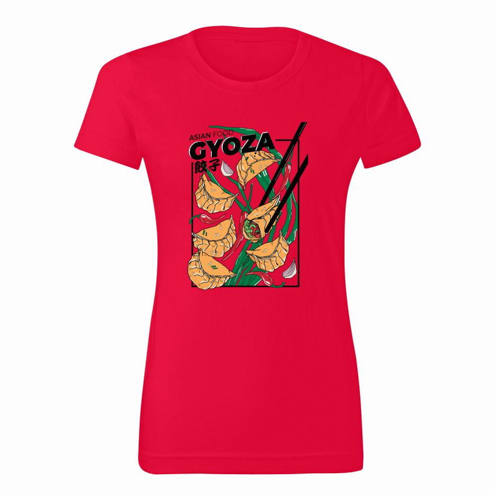 Gyoza koszulka damska kolor czerwony