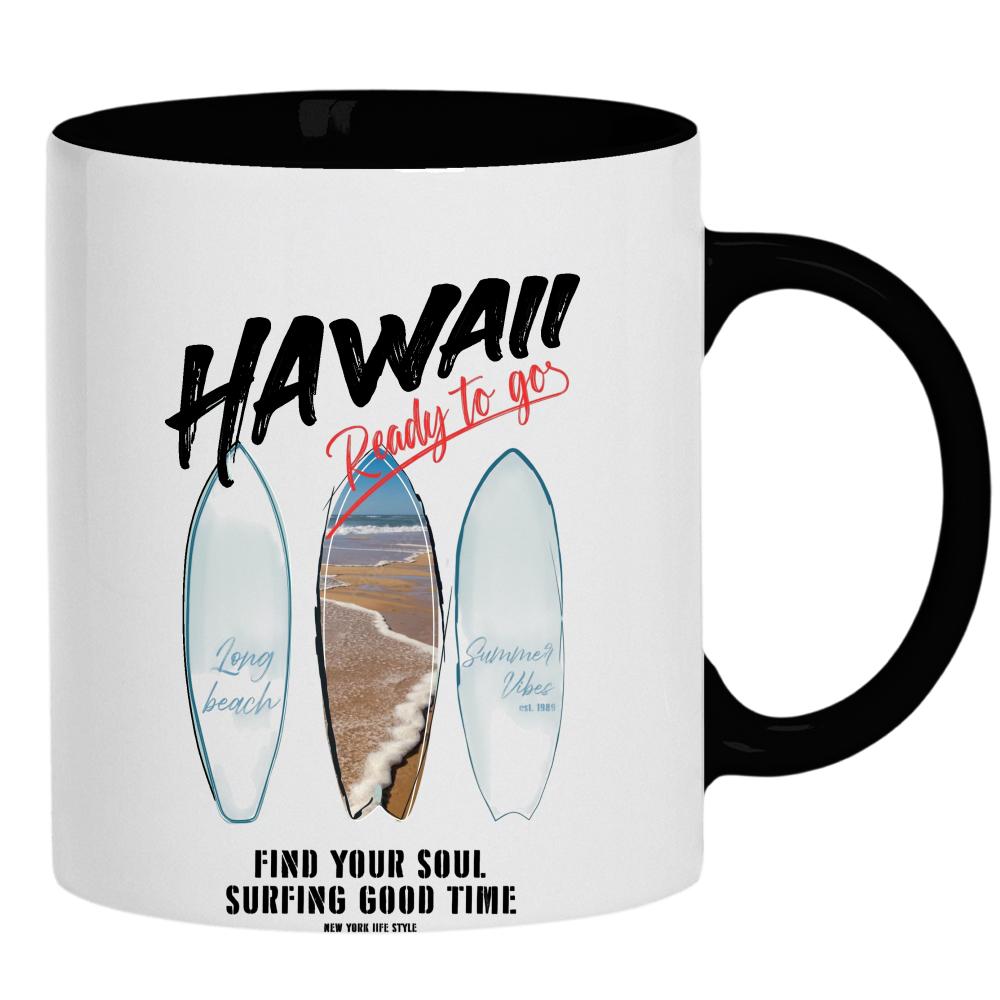 Hawaii Ready to go kubek ucho kolor kolor czarnyy