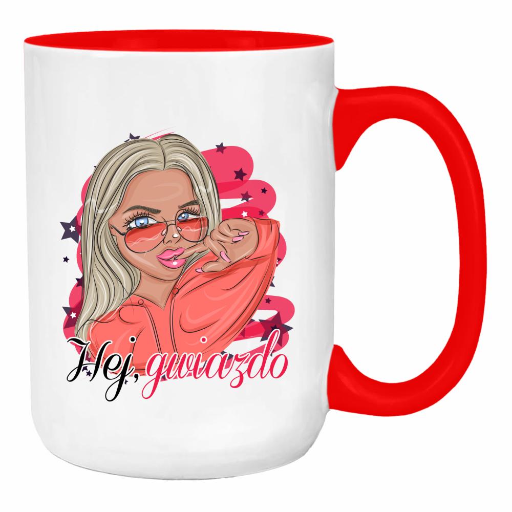 Hej Gwiazdo duży kubek ucho kolor kolor red