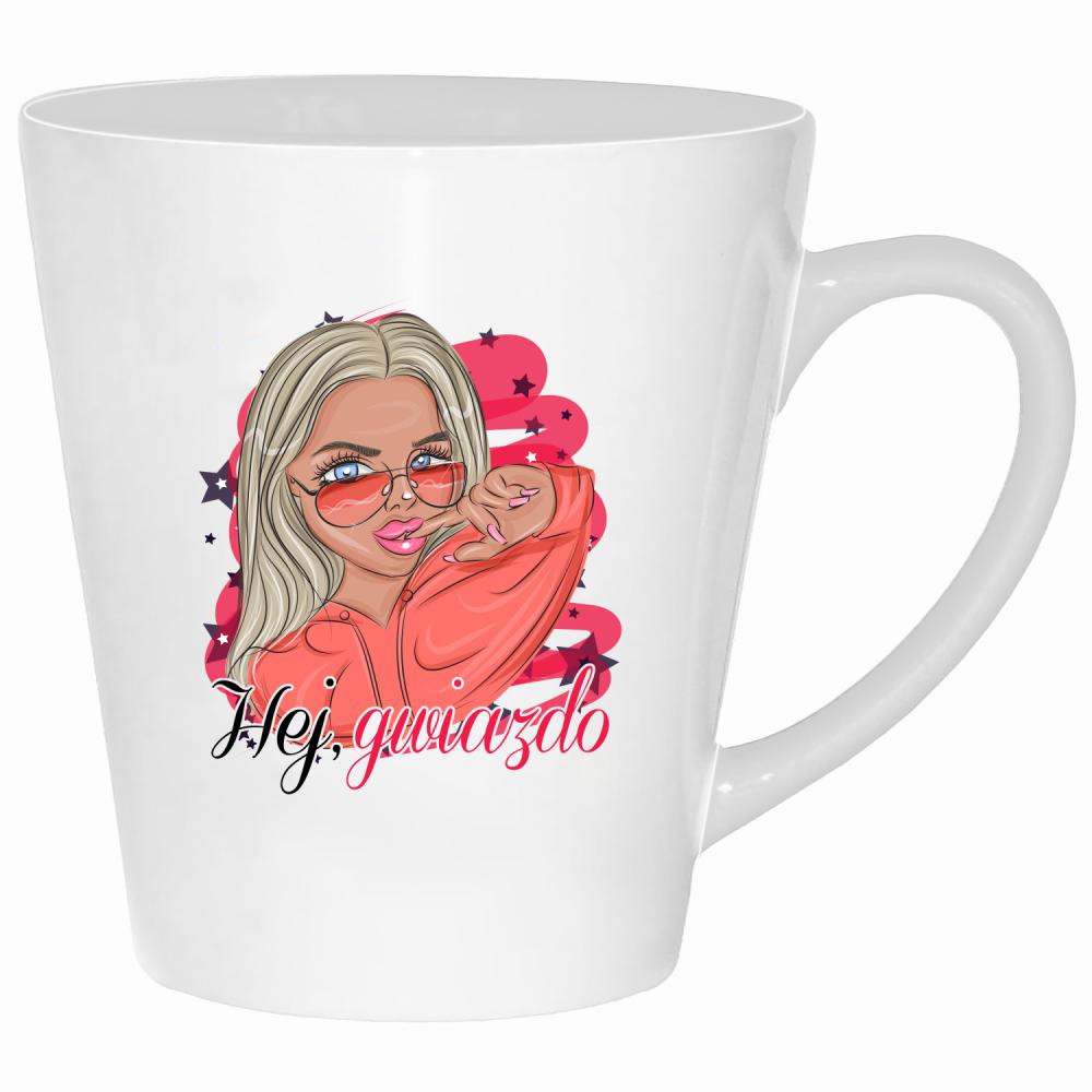 Hej Gwiazdo kubek latte kolor biały