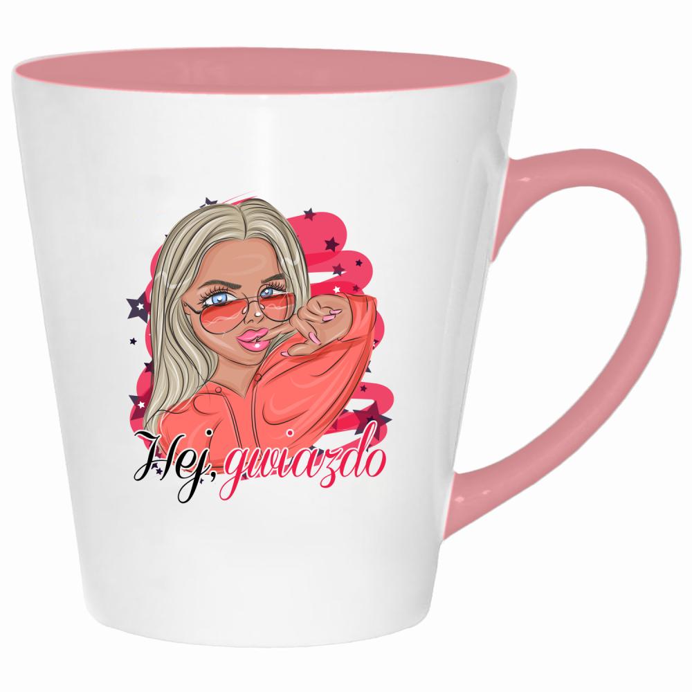Hej Gwiazdo kubek latte kolor pink