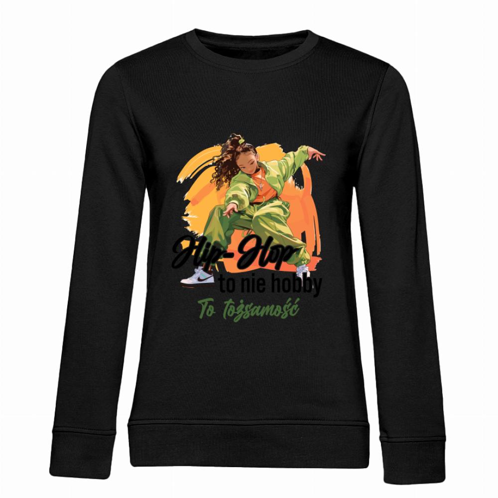 Hip-hop to nie hobby, to tożsamość bluza damska bez kaptura kolor zielony