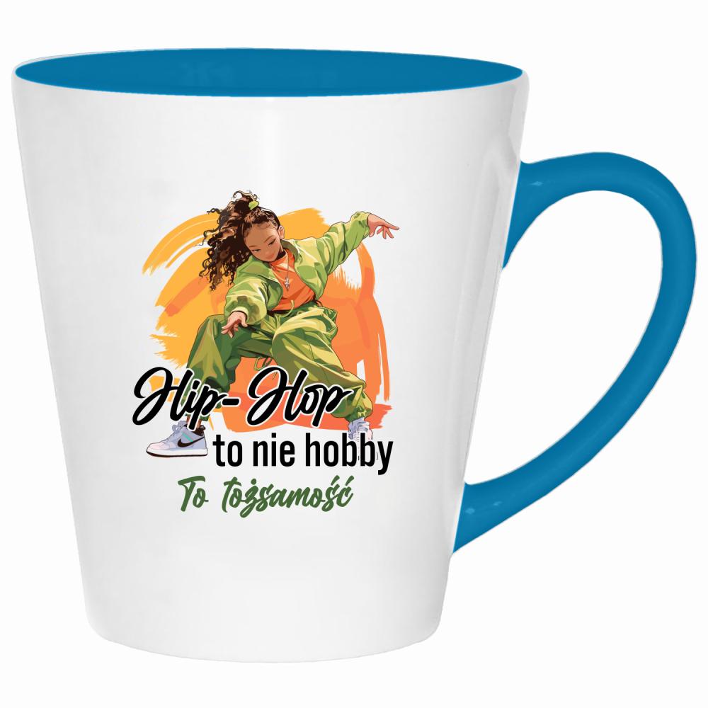 Hip-hop to nie hobby, to tożsamość kubek latte kolor turkus