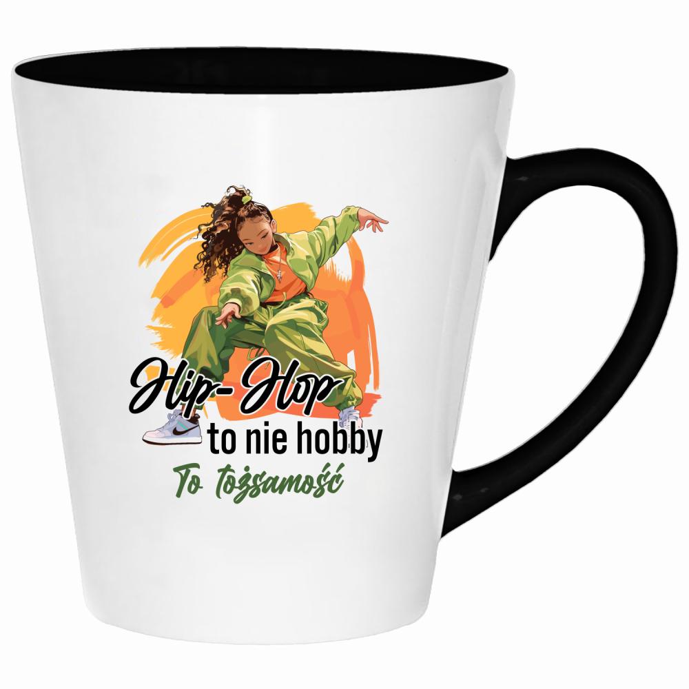 Hip-hop to nie hobby, to tożsamość kubek latte kolor żółty