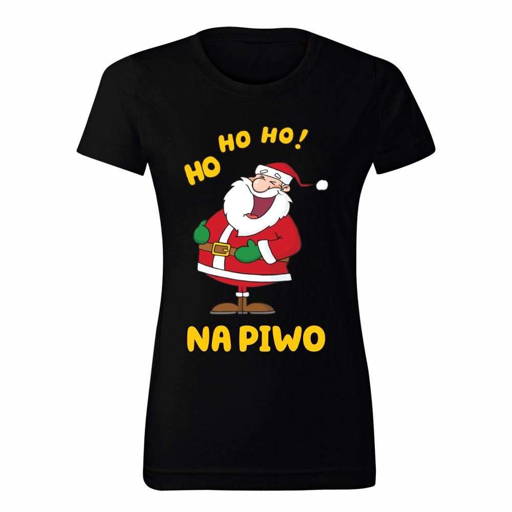 Ho Ho Ho na piwo koszulka damska