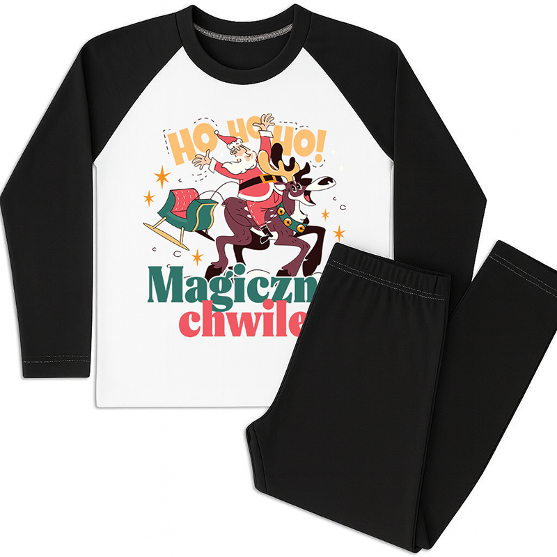 Ho Ho Magiczne chwile piżama dziecięca kolor czarny