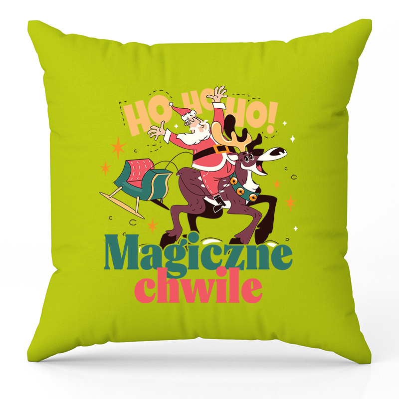 Ho Ho Magiczne chwile poduszka kolor limonka poduszka