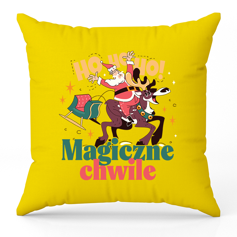 Ho Ho Magiczne chwile poduszka kolor żółty poduszka
