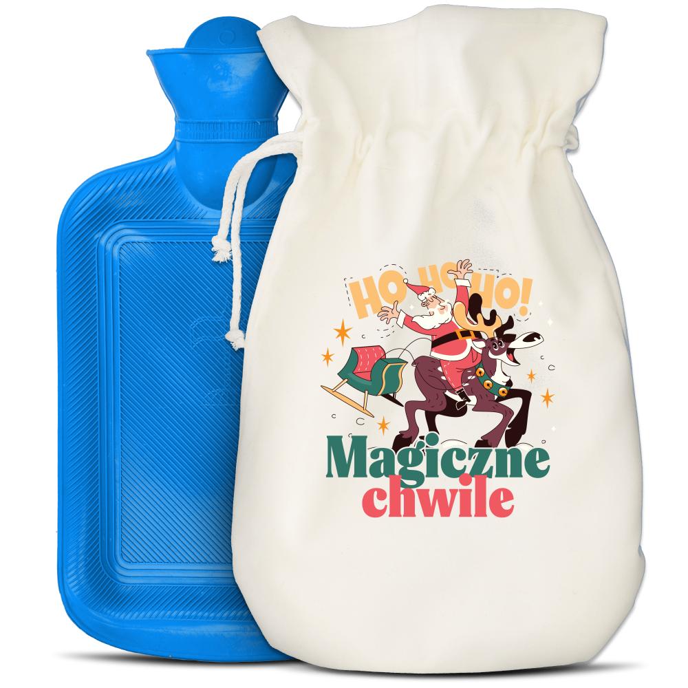 Ho Ho Magiczne chwile termofor niebieski kolor biały