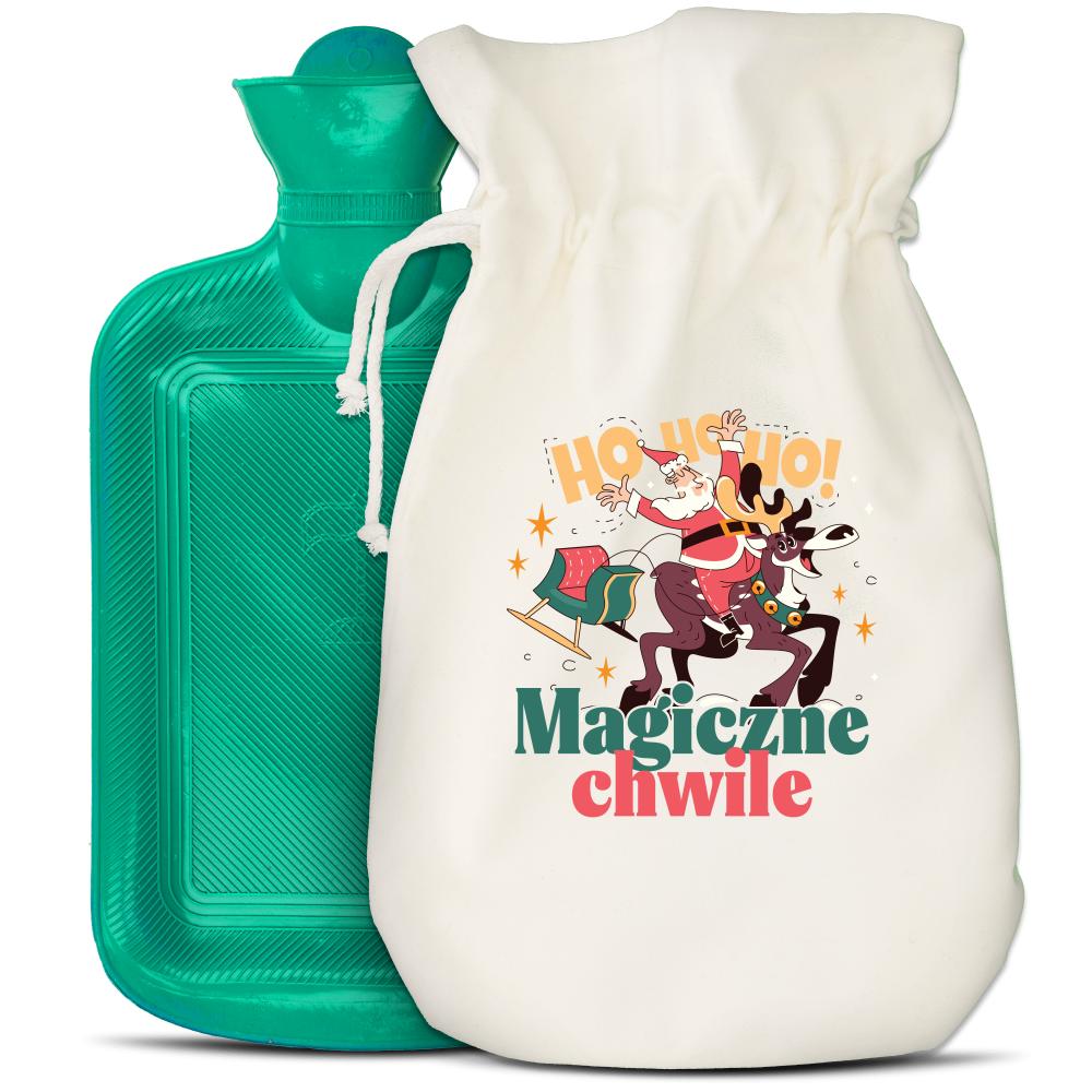 Ho Ho Magiczne chwile termofor zielony kolor biały