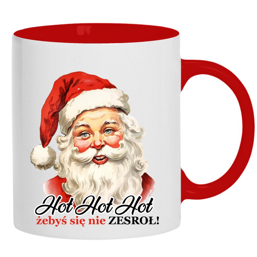 Hoł hoł hoł, żebyś się nie zesroł kubek ucho kolor