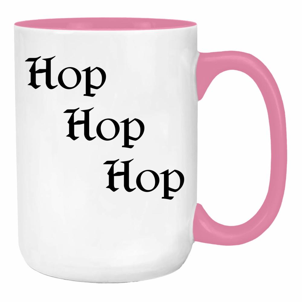 hop, hop, hop duży kubek ucho kolor kolor różowy