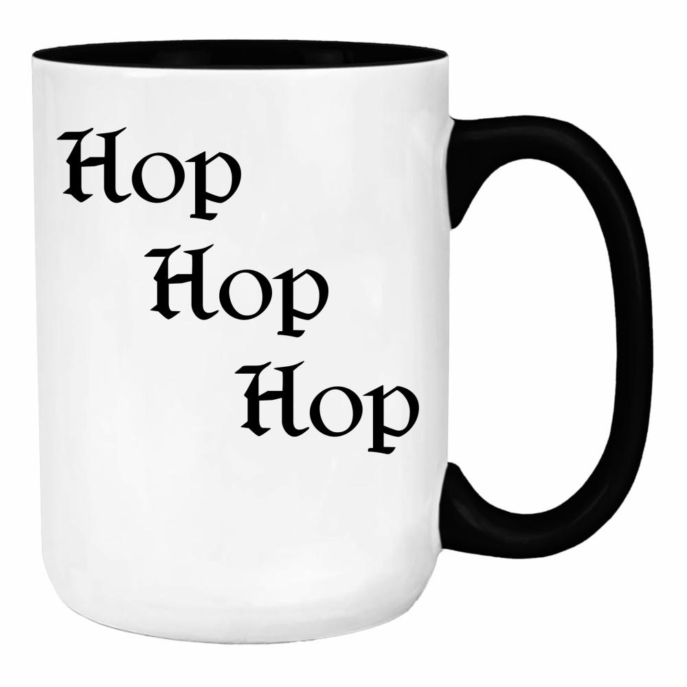 hop, hop, hop duży kubek ucho kolor kolor żółty