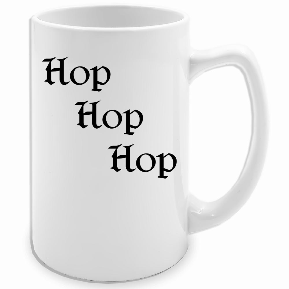 hop, hop, hop kubek biały 413 ml kolor czarnyy