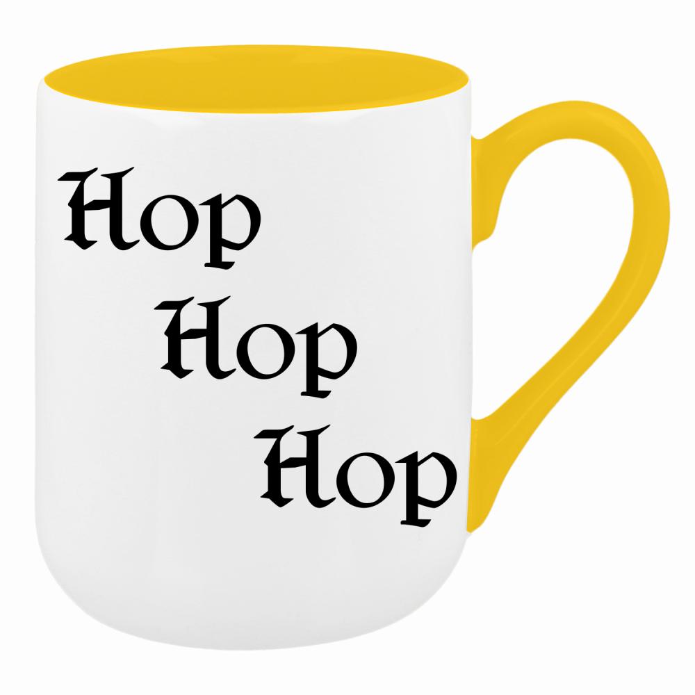 hop, hop, hop kubek coffee kolor żółty