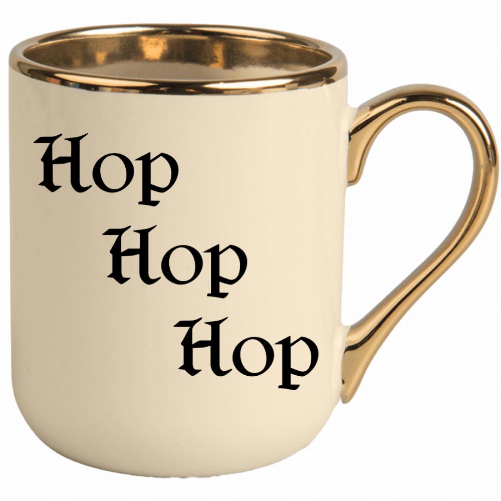 hop, hop, hop kubek elegant kremowy kolor pink