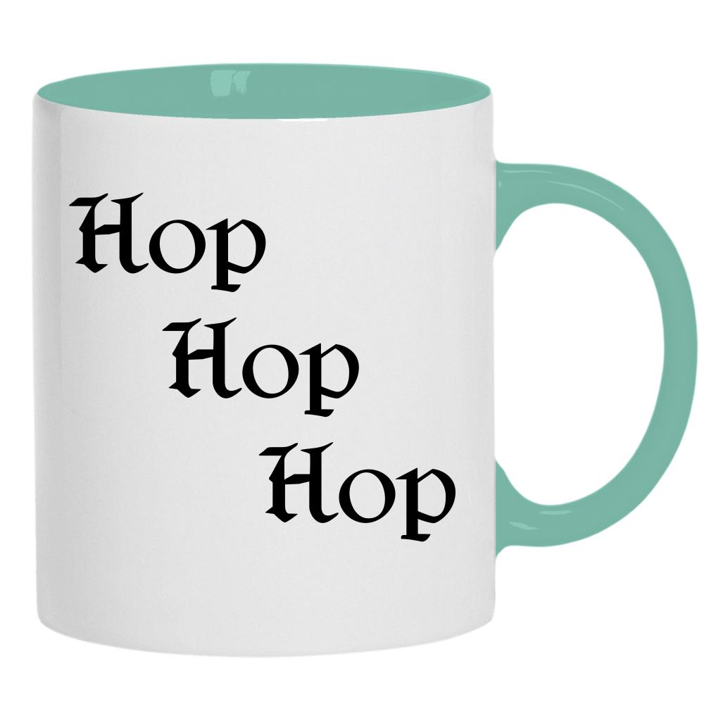 hop, hop, hop kubek ucho kolor kolor miętowo zielony