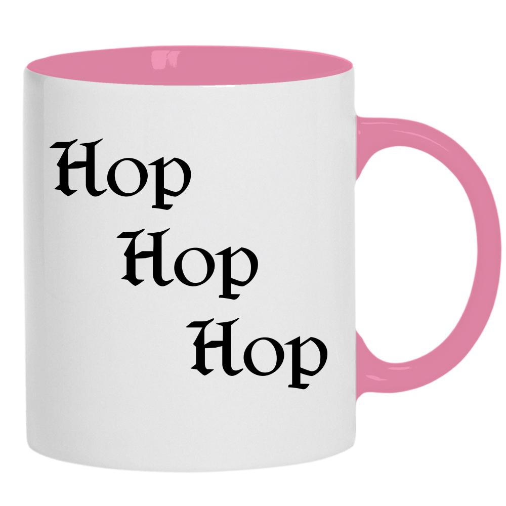 hop, hop, hop kubek ucho kolor kolor różowy