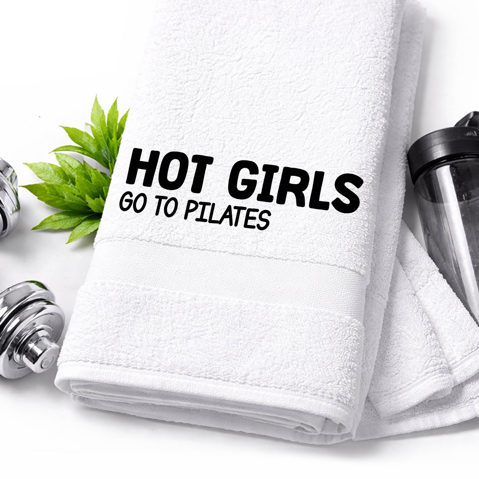 Hot girls go to pilates ręcznik fitness