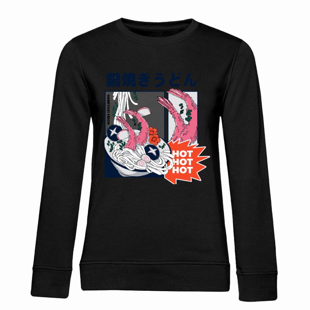 Hot Ramen bluza damska bez kaptura kolor miętowo zielony