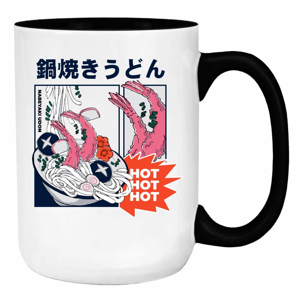 Hot Ramen duży kubek ucho kolor kolor czarnyy