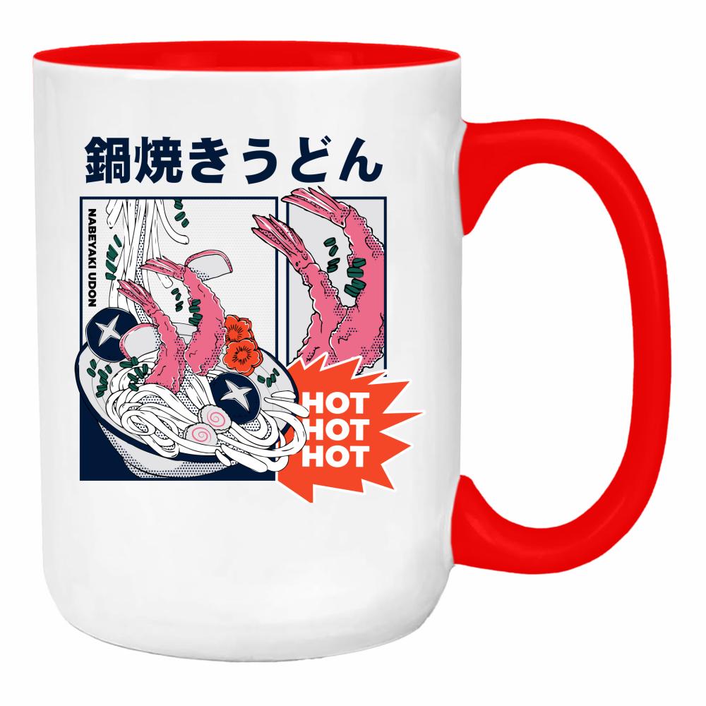 Hot Ramen duży kubek ucho kolor kolor red