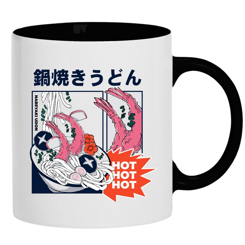 Hot Ramen kubek ucho kolor kolor czarnyy