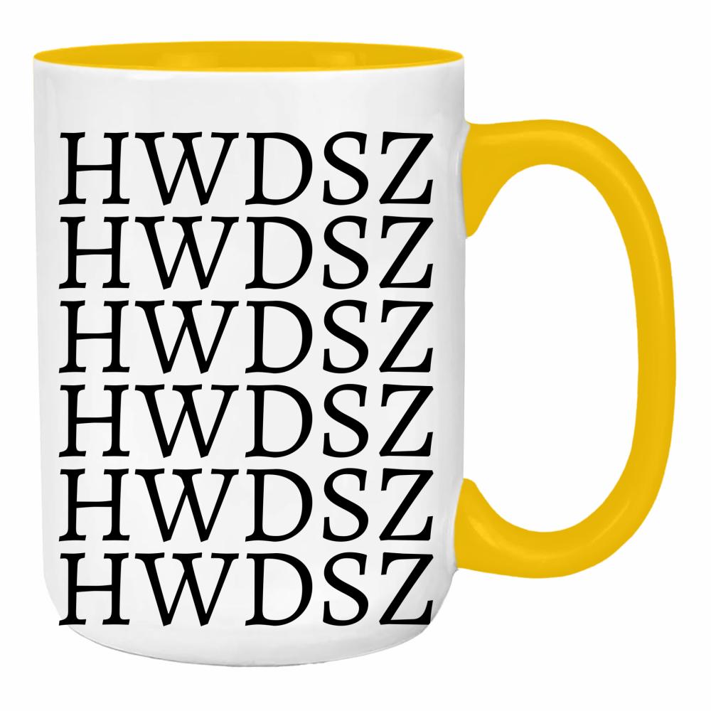 HWDSZ duży kubek ucho kolor kolor żółty
