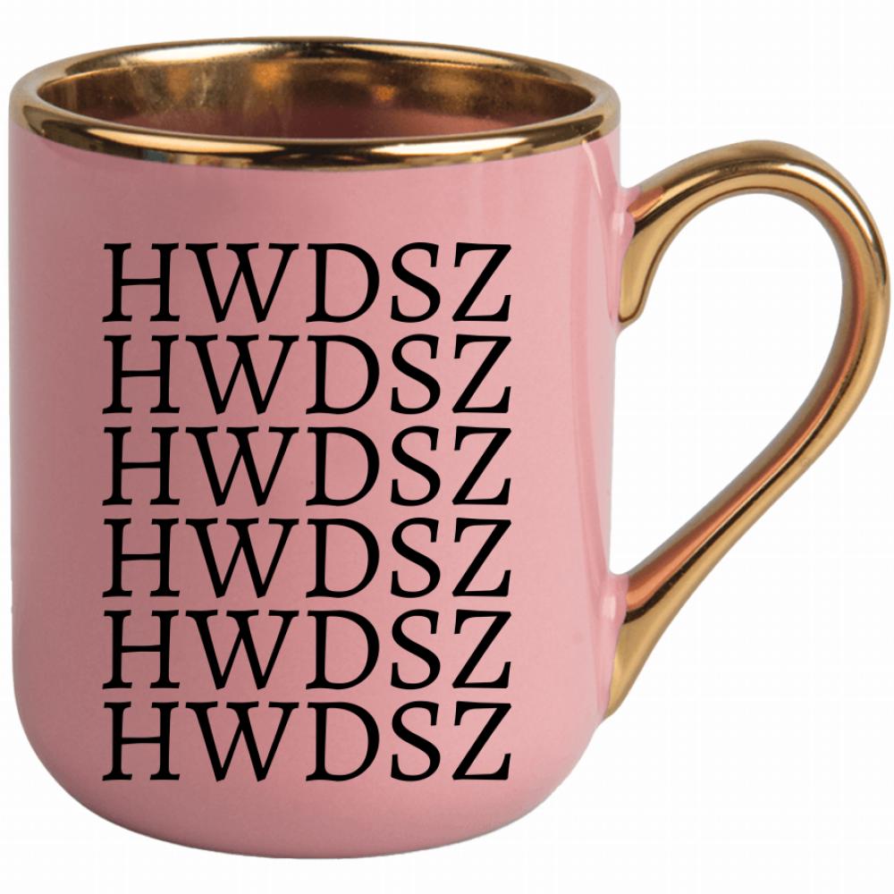 HWDSZ kubek elegant różowy kolor biały