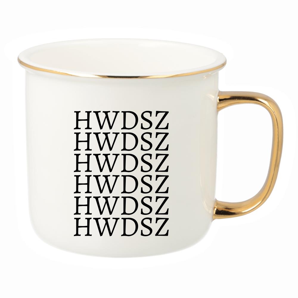 HWDSZ kubek porcelanowy retro kolor turkusowy