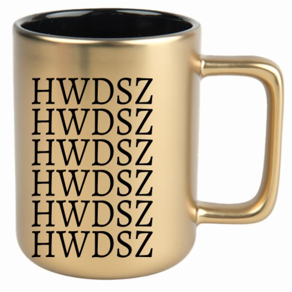HWDSZ kubek złoty matowy kolor turkus