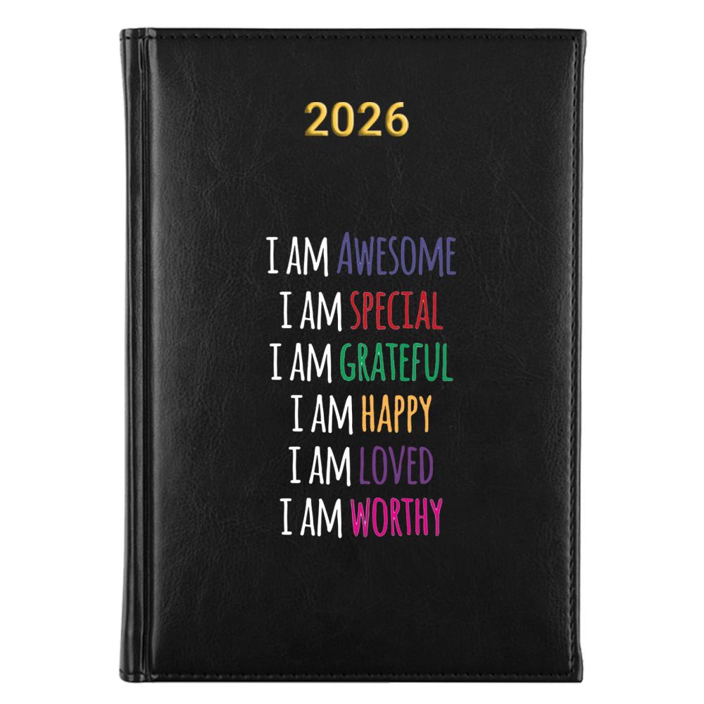 I am awesome special kalendarz książkowy a5 2026 kolor fioletowy