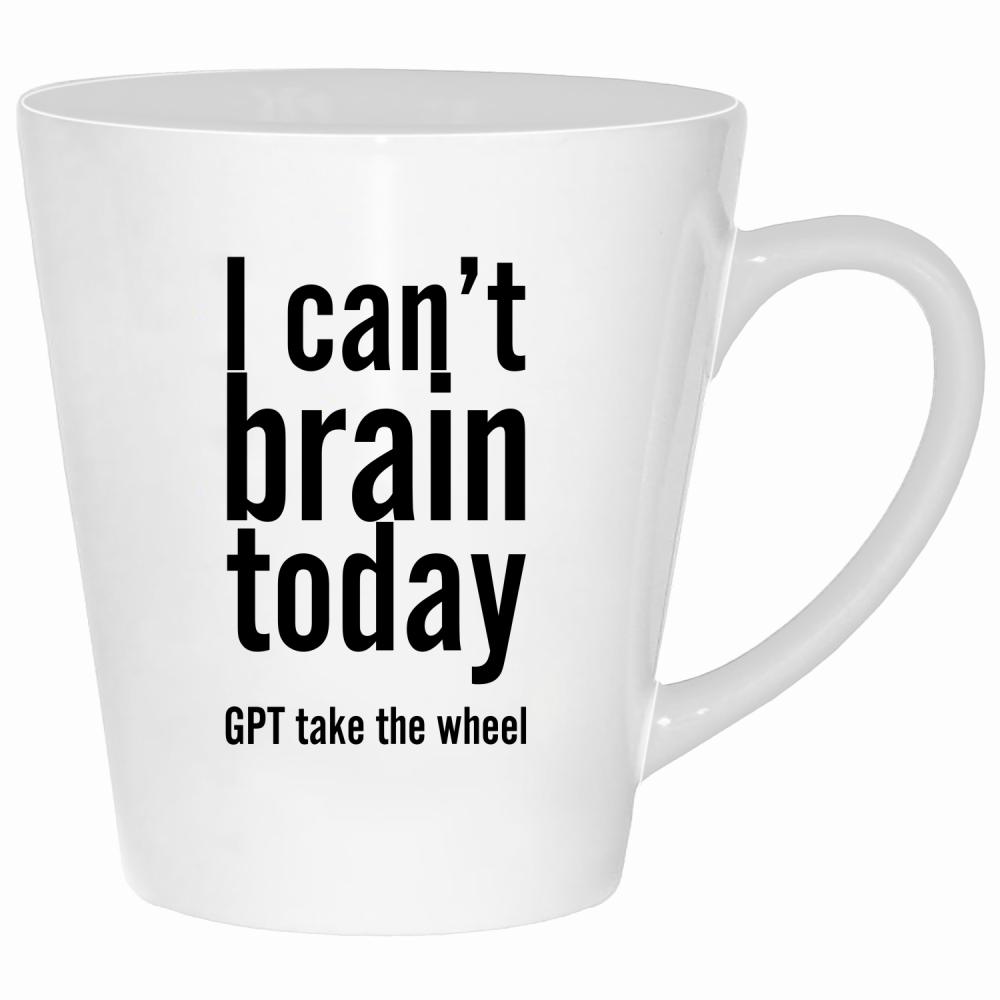 I can't brain today kubek latte kolor biały