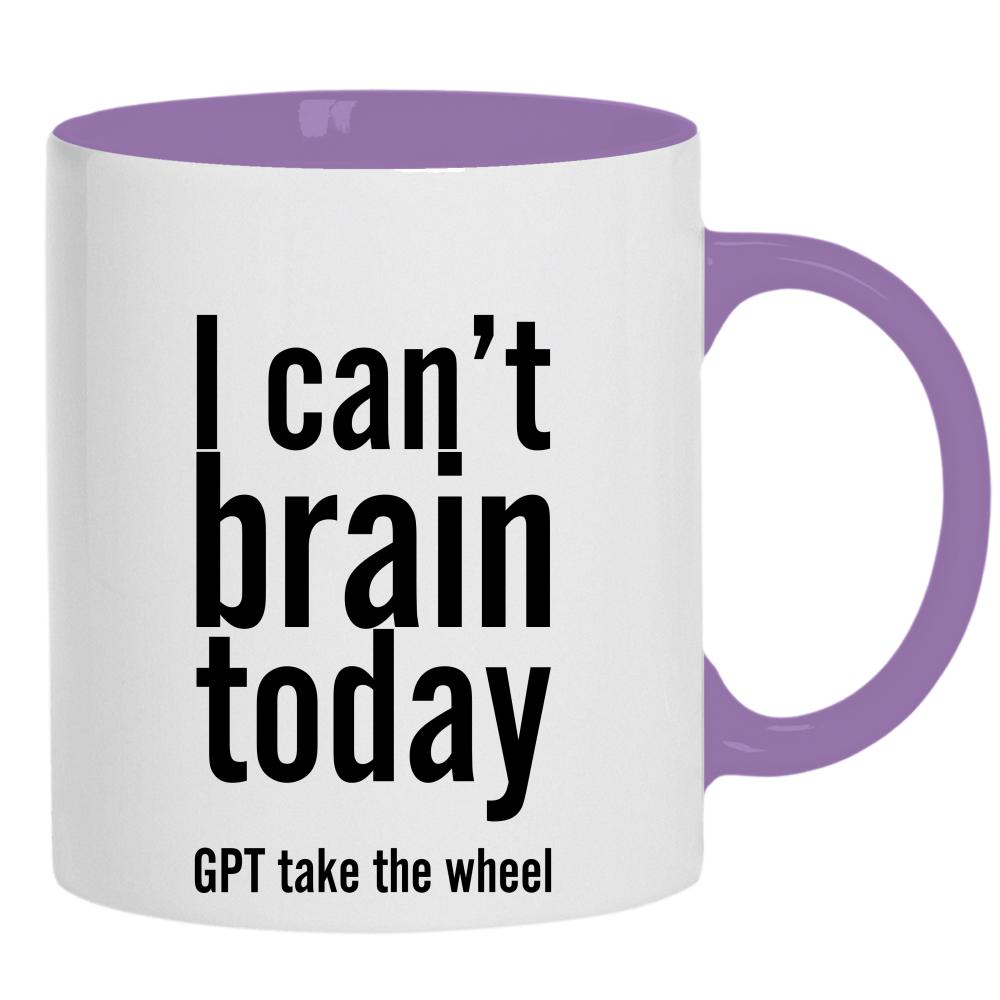 I can't brain today kubek ucho kolor kolor jasnofioletowy