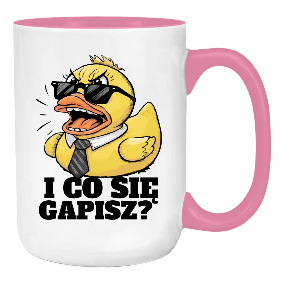 I co się gapisz? duży kubek ucho kolor kolor różowy