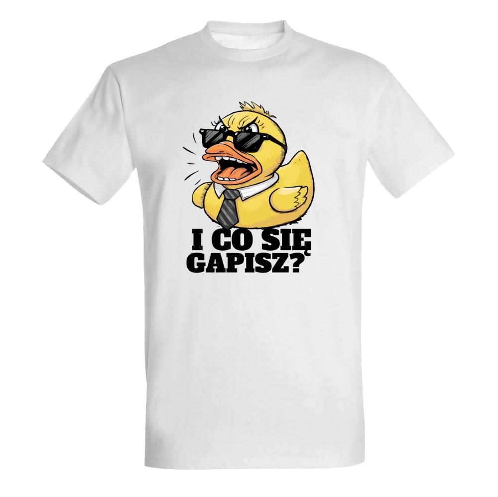 I co się gapisz? koszulka męska kolor biały
