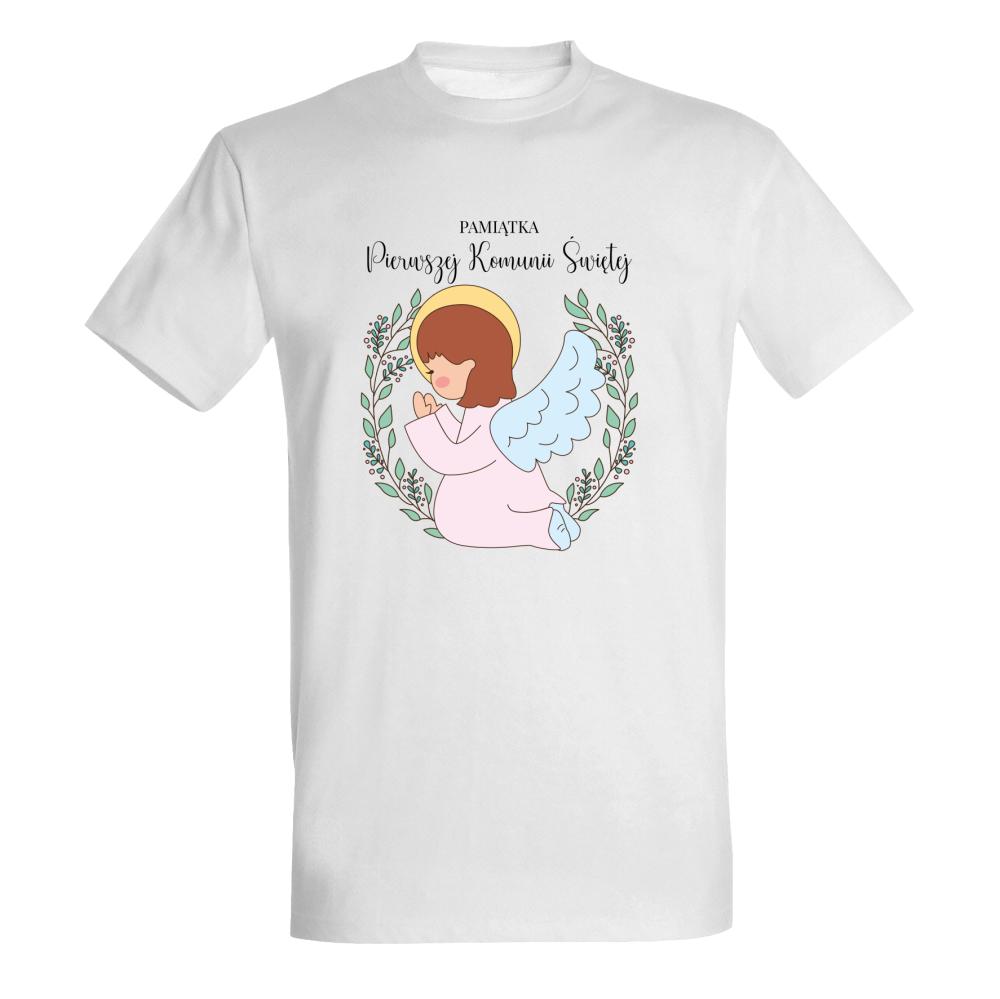 I Komunia Święta Aniołek koszulka męska