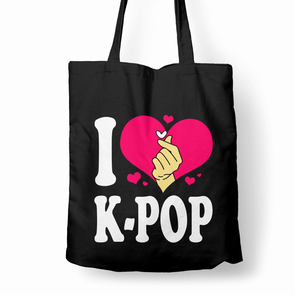 I Love K-pop torba bawełniana