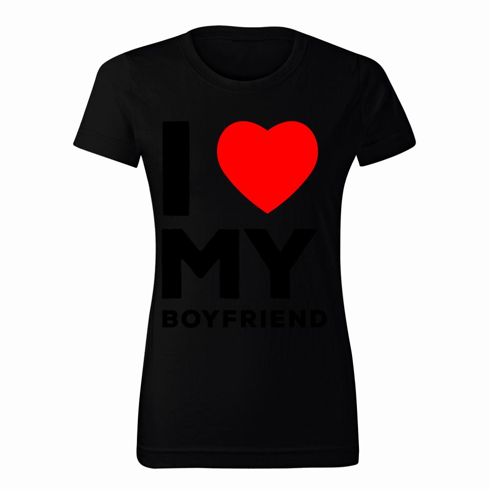 I Love My Boyfriend 2 koszulka damska kolor biały