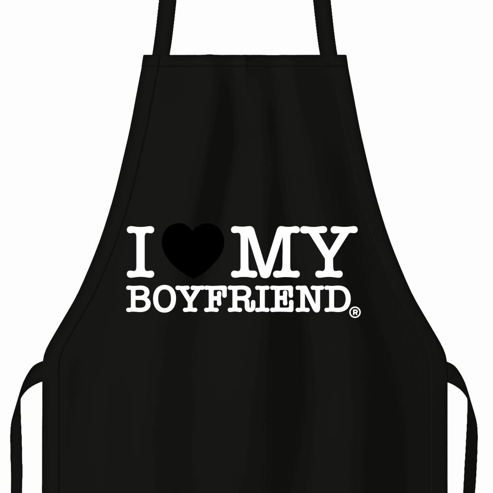 I Love My Boyfriend 3 fartuch kolor czerwony
