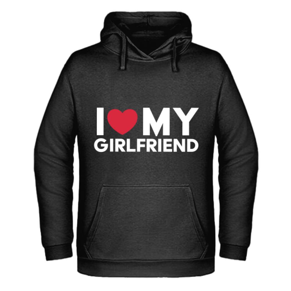I love my girlfriend 8 bluza męska z kapturem